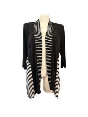 Chico's Cardigan Size XL Black and White
